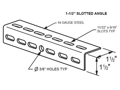 1 1/2 X 72" SLOT ANGLE