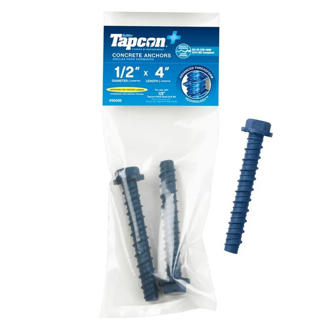 1/2" X 4" CONCRETE ANCHOR 2PK