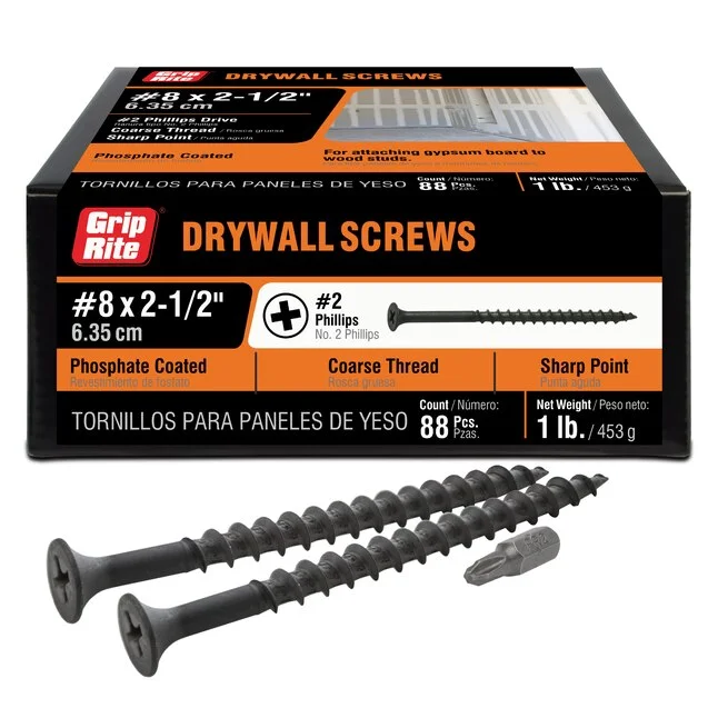 2-1/2" DRYWALL SCREWS 1 LB COARSE