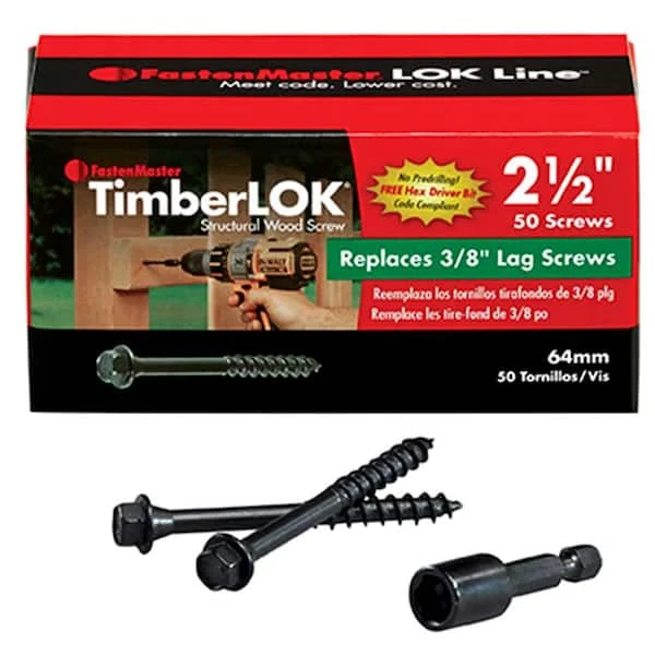 2 1/2 TIMBERLOCK SCREWS 50CT