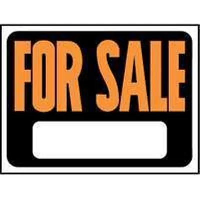 FOR SALE PLASTIC SIGN 9X12