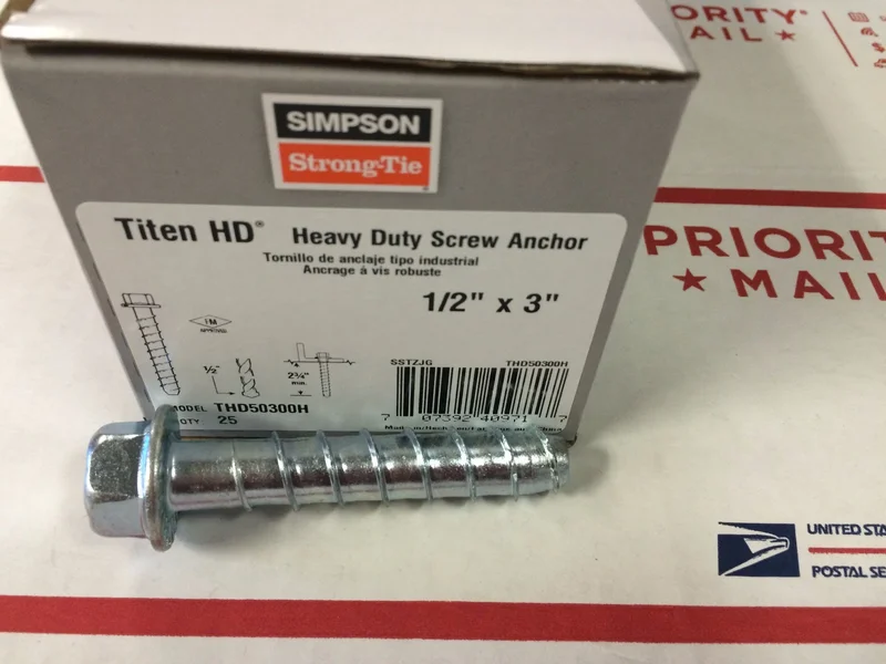 1/2" X 3"SCREW ANCHOR THD50300H