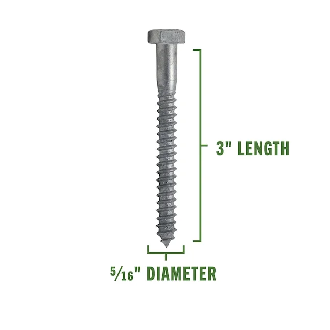 5/16 X 3" HEX LAG SCREWS