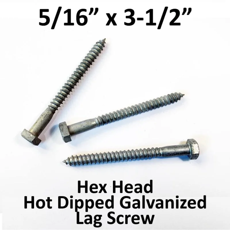 5/16 X 3 HOT DIPPED GALVANIZED LAG SCREW
