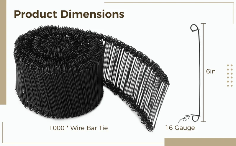 BAR TIES 6" 100 PCS