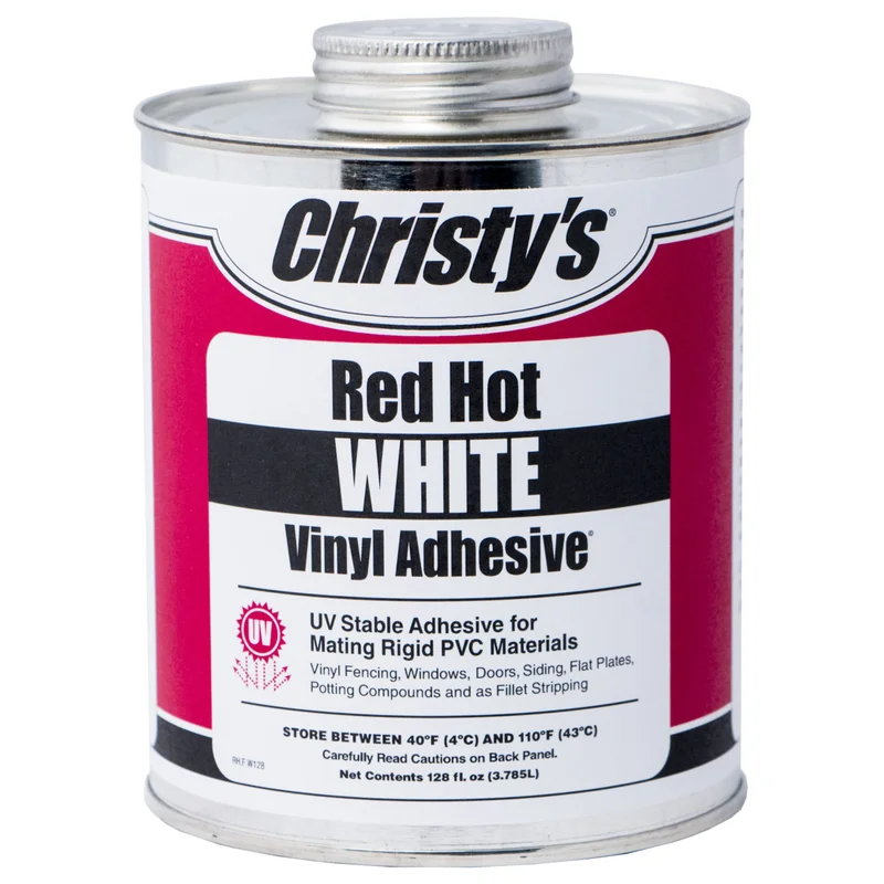 10OZ RED HOT WHITE VINYL ADH