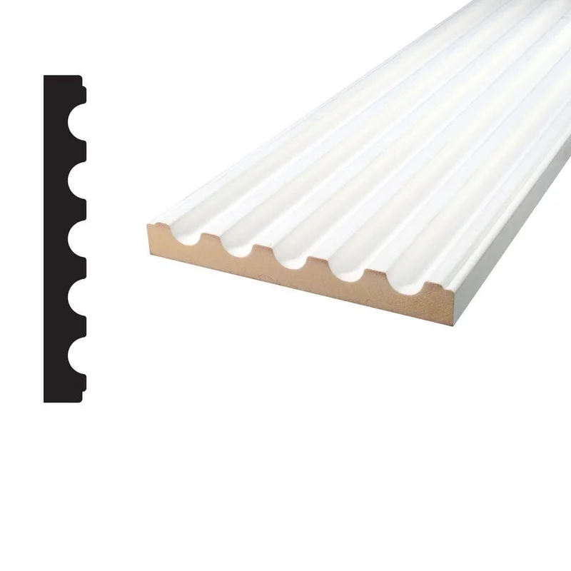 11/16 X 3-1/2-8' FLUTED & ROUNDED PRIMED