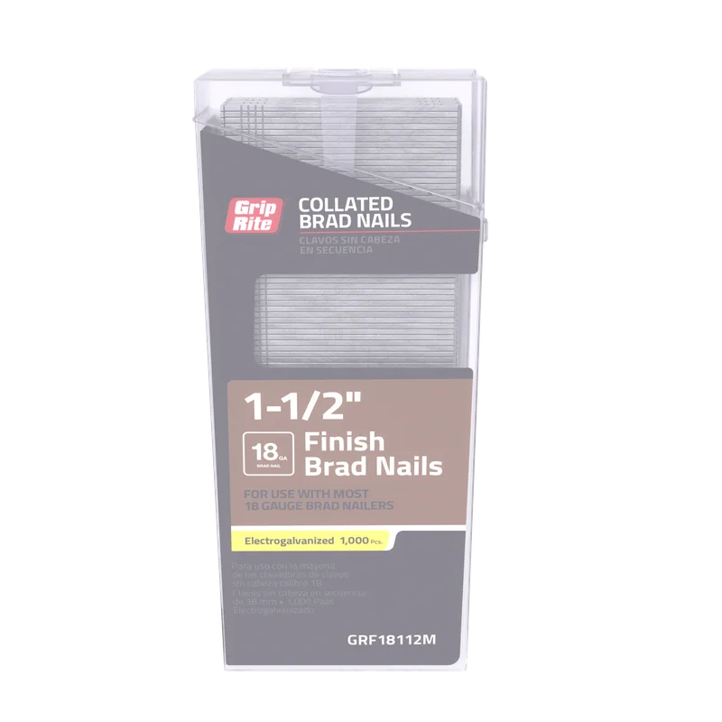 FINISH BRAD 18GA 1 1/2" STRAIGHT GALVANIZED 1M