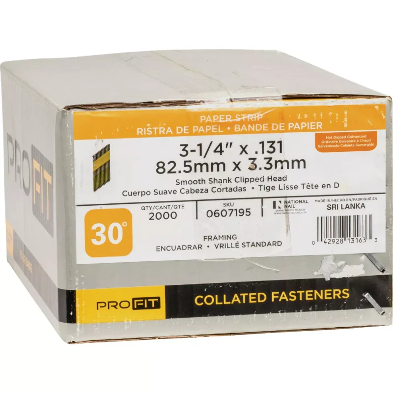 PCH16 31/2X.131 CLIP HEAD GALVANIZED