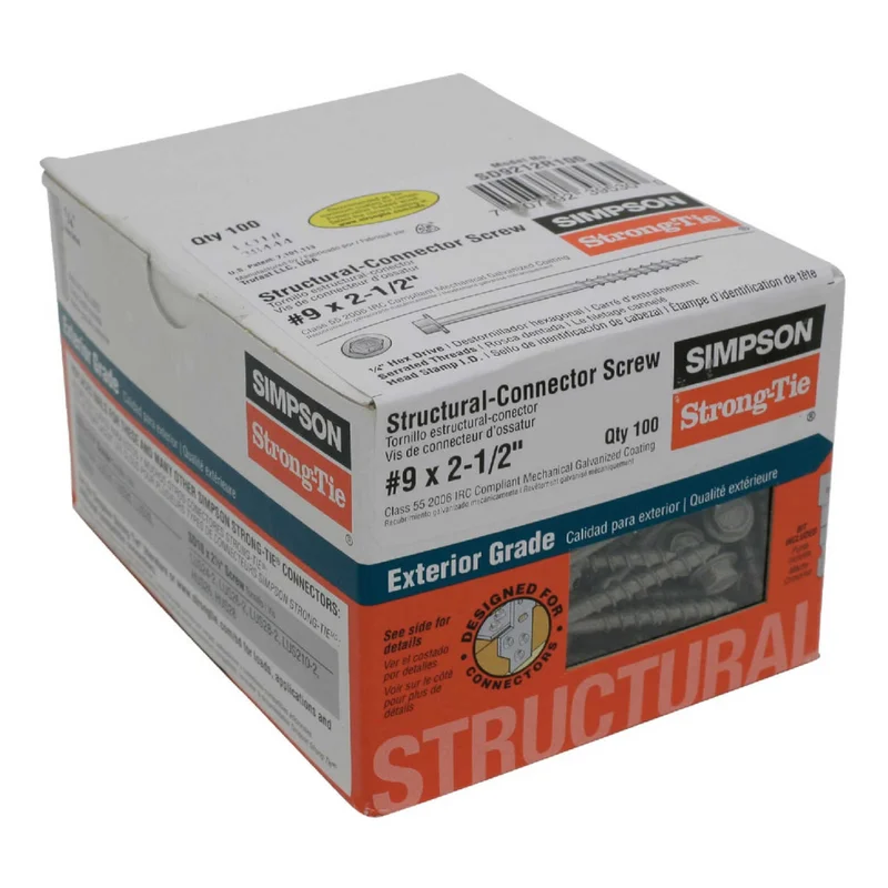 Simpson Strong-Tie #9 2 1/2 Structural Screw 100 Count